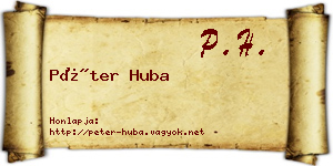 Péter Huba névjegykártya